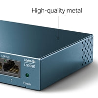 TP-Link LS105G 5-Port Gigabit Switch - Metal Desktop Unmanaged TP-Link LS105G 5-Port Gigabit Switch - Metal Desktop Unmanaged